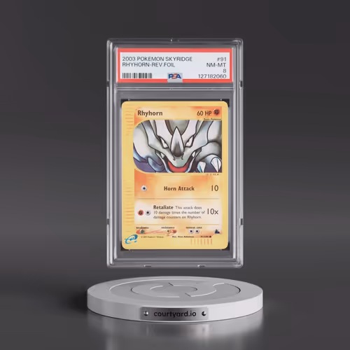 2003 Pokémon Skyridge #91 Rhyhorn - Reverse Foil (PSA 8 NM-MT)