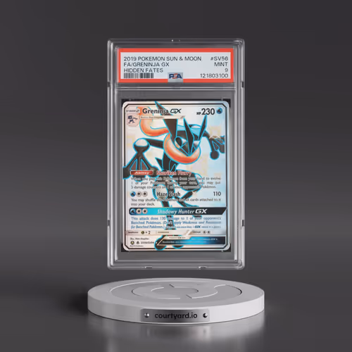 2019 Pokémon Sun & Moon Hidden Fates #SV56 Greninja GX - Holo Full Art (PSA 9 MINT)