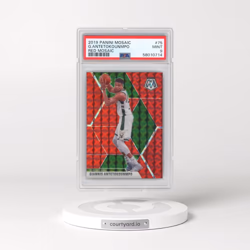 2019 Panini Mosaic #75 Giannis Antetokounmpo - Red Mosaic (PSA 9 MINT)