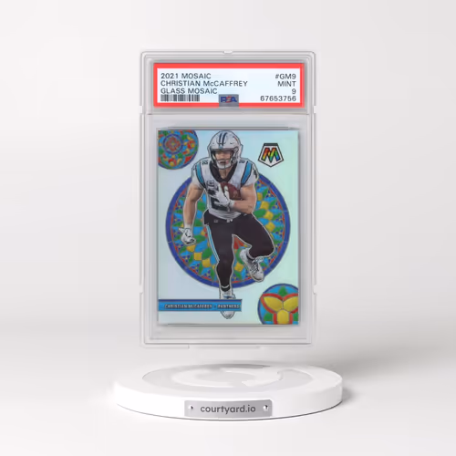 2021 Panini Mosaic Glass Mosaic #GM9 Christian McCaffrey (PSA 9 MINT)
