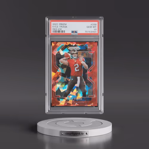 2021 Panini Prizm #339 Kyle Trask - Red Ice (PSA 10 GEM MINT)