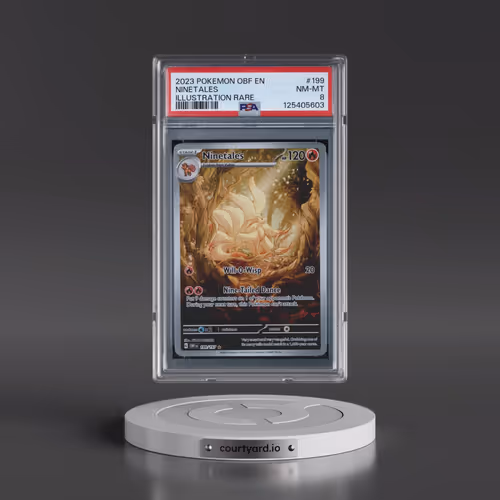 2023 Pokémon Obf EN-Obsidian Flames #199 Ninetales - Illustration Rare (PSA 8 NM-MT)