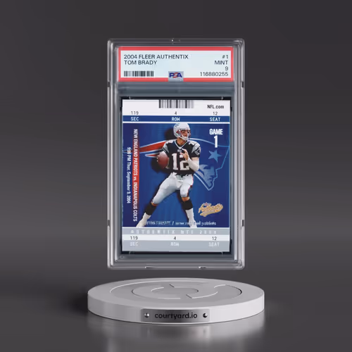 2004 Fleer Authentix #1 Tom Brady (PSA 9 MINT)