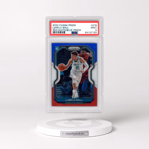 2020 Panini Prizm #278 LaMelo Ball - Red/White/Blue Prizm (PSA 9 MINT)