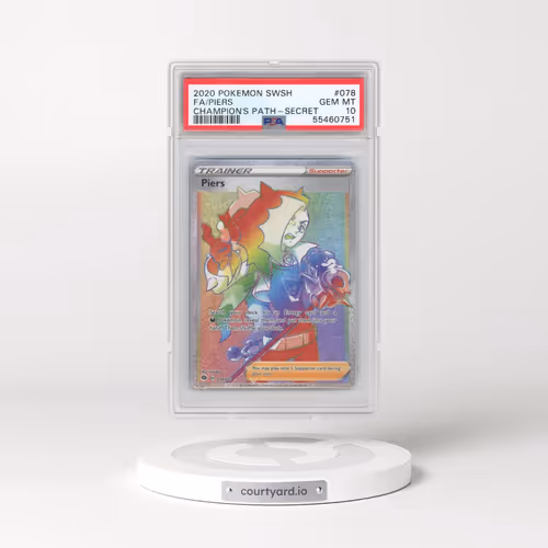 2020 Pokémon Sword & Shield Champion's Path #078 Piers - Full Art Secret (PSA 10 GEM MINT)
