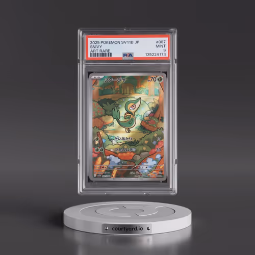 2025 Pokémon Sv11b-Black Bolt #087 Snivy - Art Rare (PSA 9 MINT)