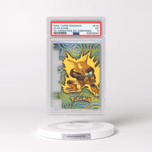 2000 Topps Pokémon TV Animation Die-Cut Embossed #EV9 Alakazam (PSA 5 EX)