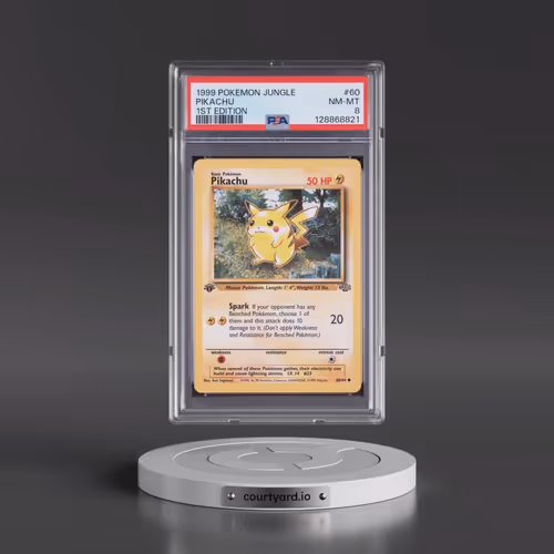 1999 Pokémon Jungle #60 Pikachu - 1st Edition (PSA 8 NM-MT)
