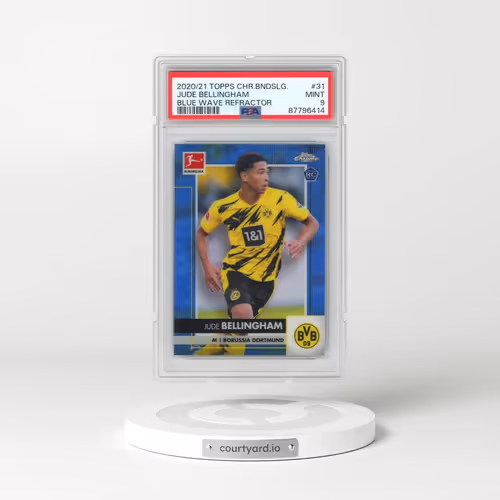 2020 Topps Chrome Bundesliga #31 Jude Bellingham - Blue Wave Refractor (PSA 9 MINT)