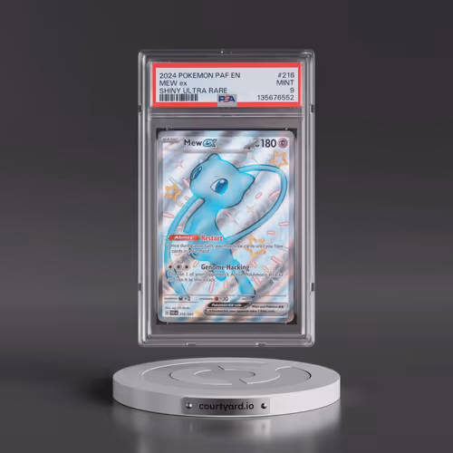 2024 Pokémon Paf EN-Paldean Fates #216 Mew EX - Holo Shiny Ultra Rare (PSA 9 MINT)