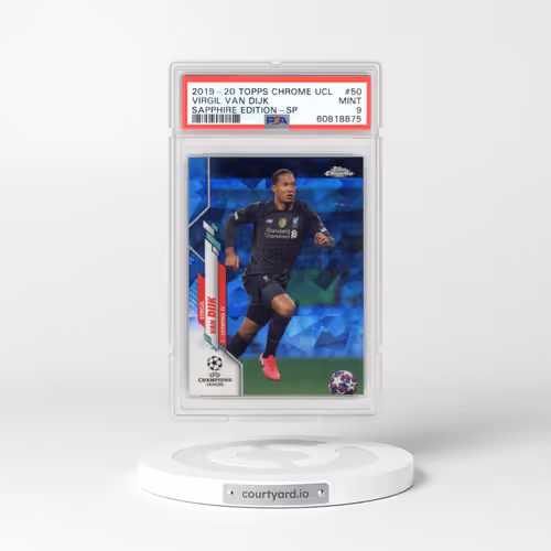 2019 Topps Chrome UEFA Champions League Sapphire Edition #50 Virgil Van Dijk - SP (PSA 9 MINT)