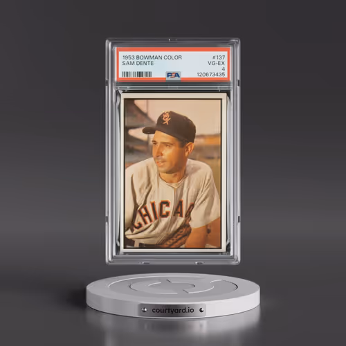 1953 Bowman Color #137 Sam Dente (PSA 4 VG-EX)