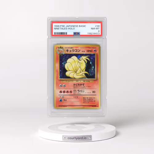 1996 Pokémon Basic #38 Ninetales - Holo (PSA 8 NM-MT)