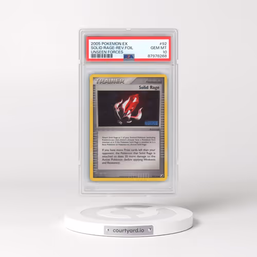 2005 Pokémon EX Unseen Forces #92 Solid Rage - Reverse Foil (PSA 10 GEM MINT)