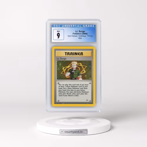 2000 Gym Heroes #17/132 Lt. Surge - Holo (CGC 9 MINT)