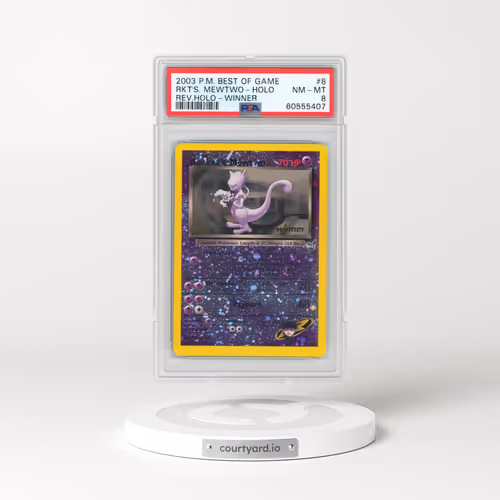 2003 Pokémon Best of Game Promo #8 Rocket's Mewtwo - Reverse Foil Winner (PSA 8 NM-MT)