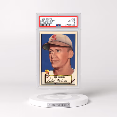 1952 Topps #58 Bob Mahoney - Black Back (PSA 4 VG-EX)
