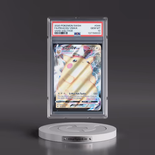 2020 Pokémon Sword & Shield Vivid Voltage #044 Pikachu Vmax - Full Art (PSA 10 GEM MINT)