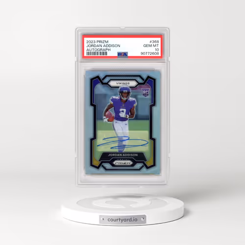 2023 Panini Prizm #368 Jordan Addison - Autograph (PSA 10 GEM MINT)