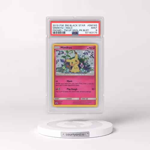 2019 Pokémon SM Black Star Promo #SM163 Mimikyu - Holo Team Up Single Pack Blisters (PSA 9 MINT)