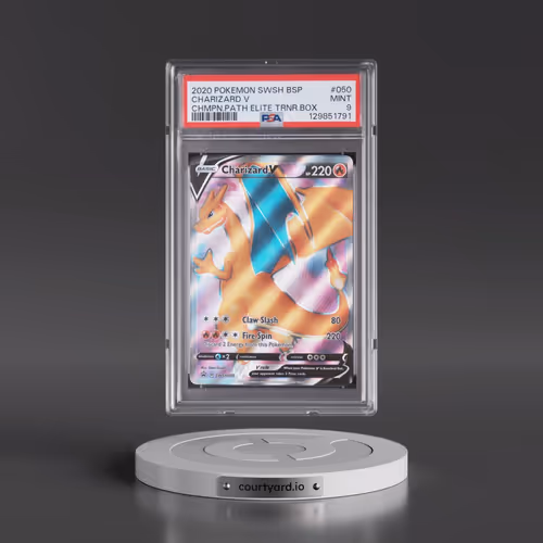 2020 Pokémon Swsh Black Star Promo #050 Charizard V - Holo Champion's Path Elite Trainer Box (PSA 9