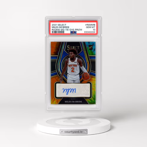2021 Panini Select Rookie Signatures #RSMMB Miles McBride - Tie-Dye Prizm (PSA 10 GEM MINT)