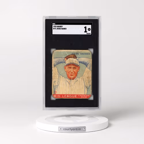 1933 Goudey #73 Jesse Haines (SGC 1 PR)