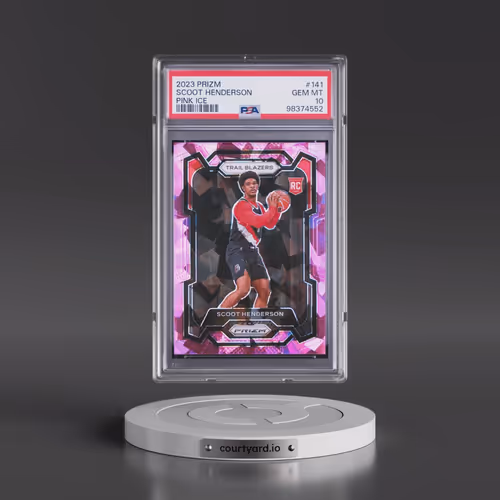 2023 Panini Prizm #141 Scoot Henderson - Pink Ice (PSA 10 GEM MINT)