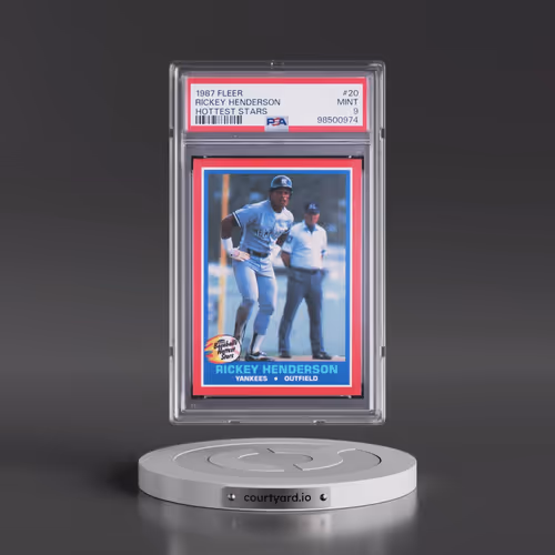1987 Fleer Hottest Stars #20 Rickey Henderson (PSA 9 MINT)