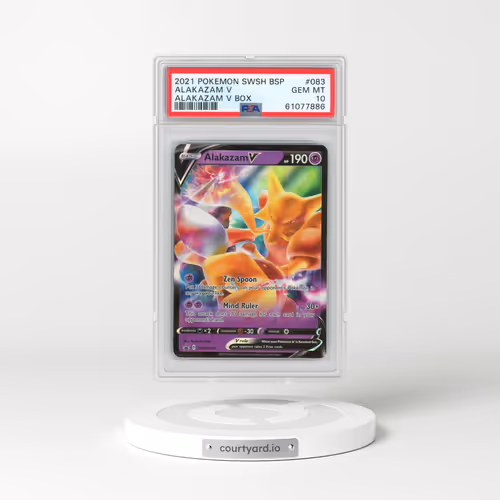 2021 Pokémon Swsh Black Star Promo #083 Alakazam V - Holo Alakazam V Box (PSA 10 GEM MINT)