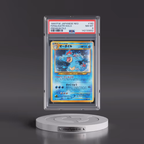 2000 Pokémon Neo #160 Feraligatr - Holo Premium File (PSA 8 NM-MT)