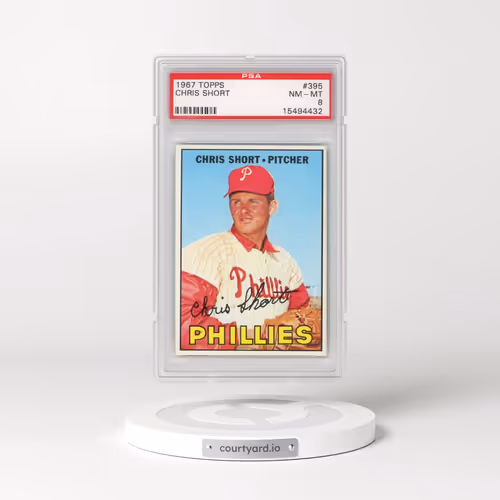 1967 Topps #395 Chris Short (PSA 8 NM-MT)