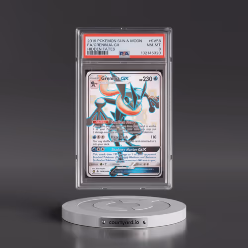 2019 Pokémon Sun & Moon Hidden Fates #SV56 Greninja GX - Holo Full Art (PSA 8 NM-MT)