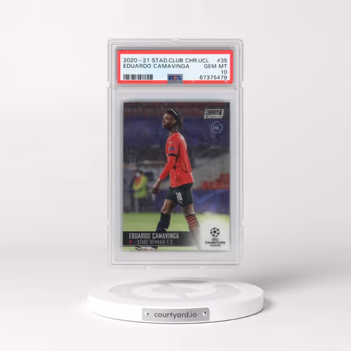 2020 Stadium Club Chrome UEFA Champions League #35 Eduardo Camavinga (PSA 10 GEM MINT)
