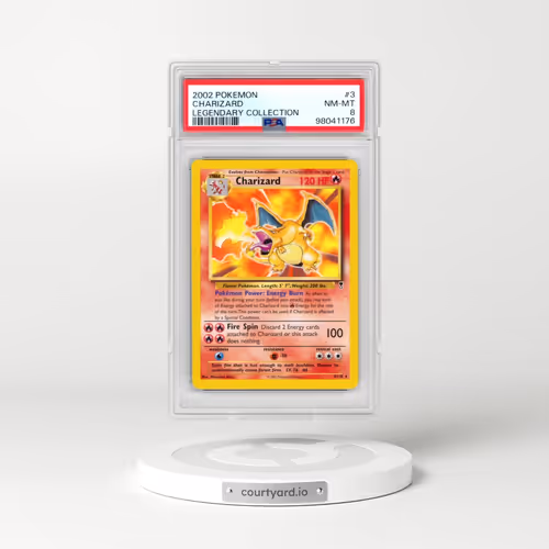 2002 Pokémon Legendary Collection #3 Charizard (PSA 8 NM-MT)