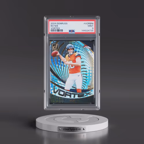 2024 Panini Donruss Vortex #VORBNI Bo Nix (PSA 9 MINT)