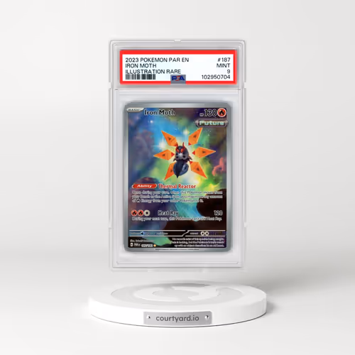 2023 Pokémon Par EN-Paradox Rift #187 Iron Moth - Illustration Rare (PSA 9 MINT)