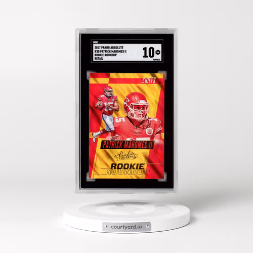 2017 Panini Absolute #20 Patrick Mahomes II - Rookie Roundup Retail (SGC 10 GEM MINT)