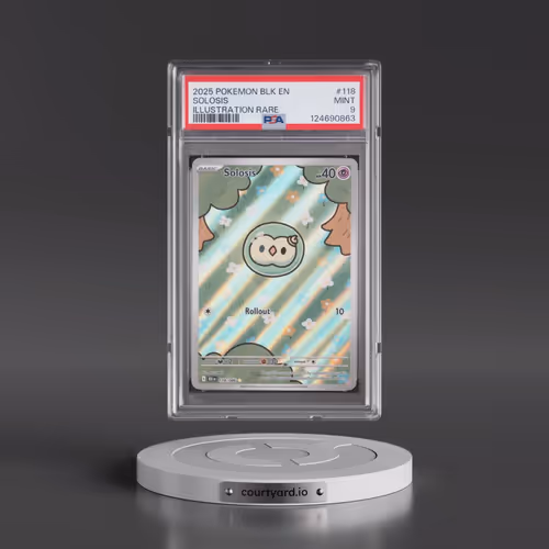 2025 Pokémon Blk EN-Black Bolt #118 Solosis - Illustration Rare (PSA 9 MINT)