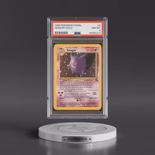 1999 Pokémon Fossil #5 Gengar - Holo (PSA 8 NM-MT)