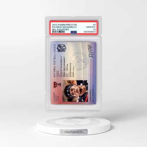 2017 Panini Prestige NFL Passport #5 Patrick Mahomes II (PSA 10 GEM MINT)