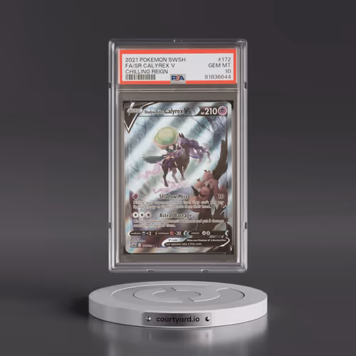 2021 Pokémon Sword & Shield Chilling Reign #172 Shadow Rider Calyrex V - Holo Full Art (PSA 10 GEM M