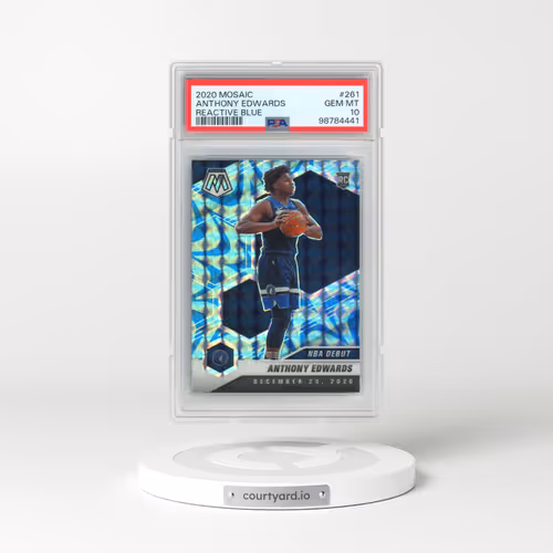 2020 Panini Mosaic #261 Anthony Edwards - Reactive Blue (PSA 10 GEM MINT)
