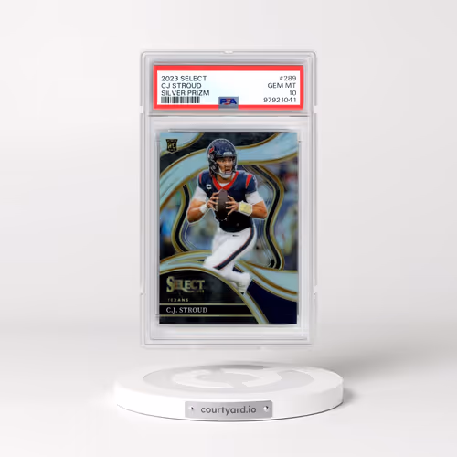 2023 Panini Select #289 CJ Stroud - Silver Prizm (PSA 10 GEM MINT)