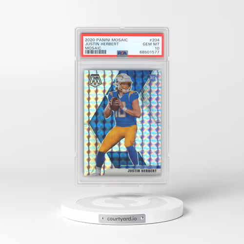 2020 Panini Mosaic #204 Justin Herbert - Mosaic (PSA 10 GEM MINT)