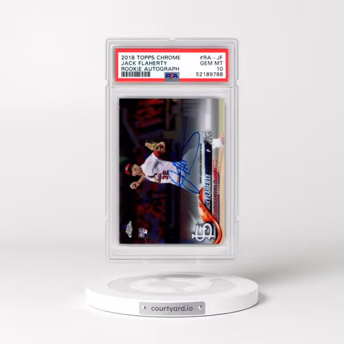 2018 Topps Chrome Rookie Autograph #RA-JF Jack Flaherty (PSA 10 GEM MINT)