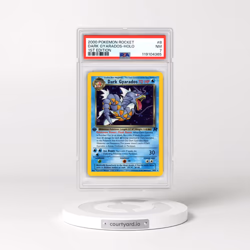 2000 Pokémon Rocket #8 Dark Gyarados - 1st Edition Holo (PSA 7 NM)