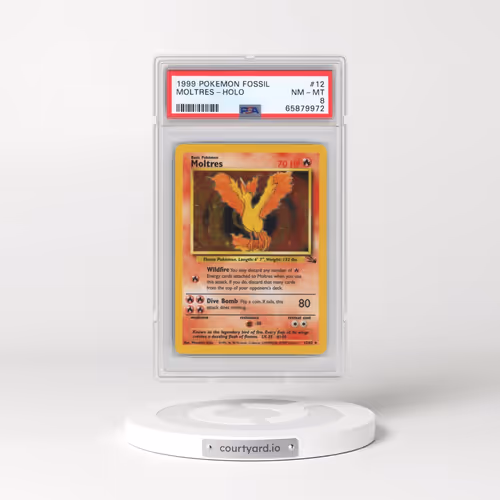 1999 Pokémon Fossil #12 Moltres - Holo (PSA 8 NM-MT)
