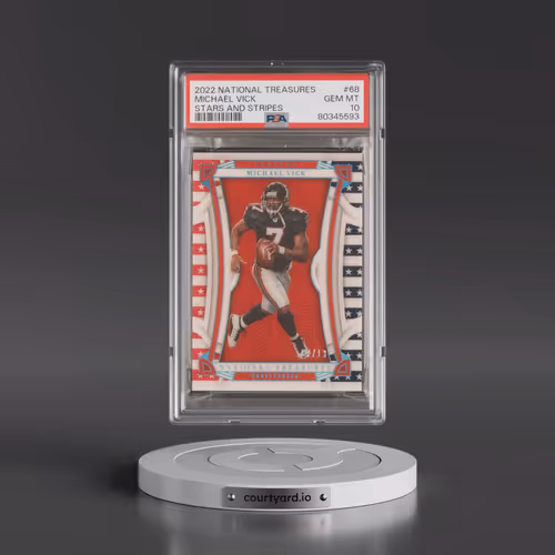 2022 Panini National Treasures #68 Michael Vick - Stars and Stripes (PSA 10 GEM MINT)