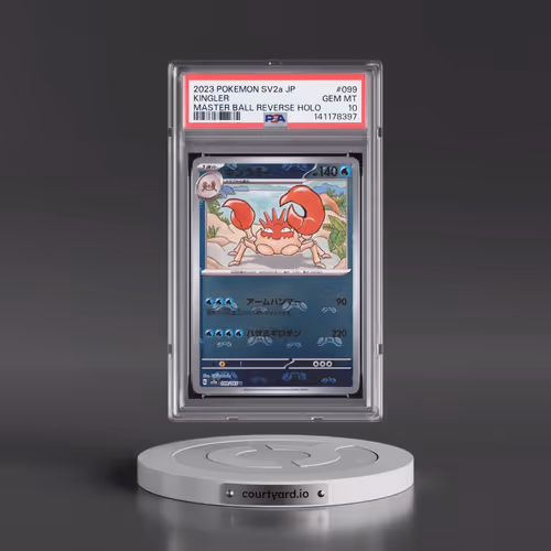 2023 Pokémon Sv2a-Pokémon 151 #099 Kingler - Reverse Holo Master Ball (PSA 10 GEM MINT)